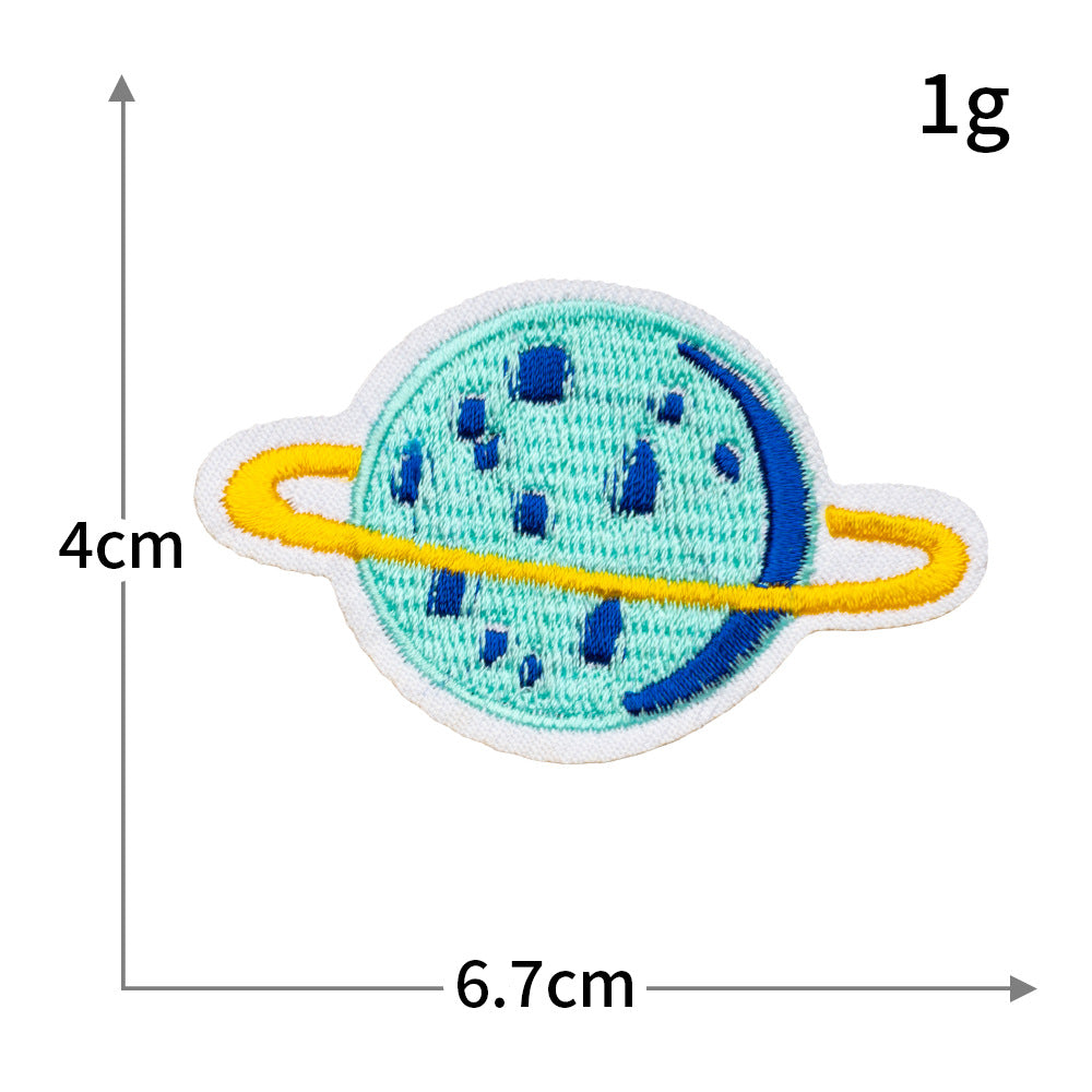 Wholesale Computer embroidery logo universe planet series cloth patch